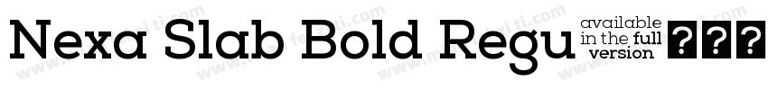 Nexa Slab Bold Regu字体转换